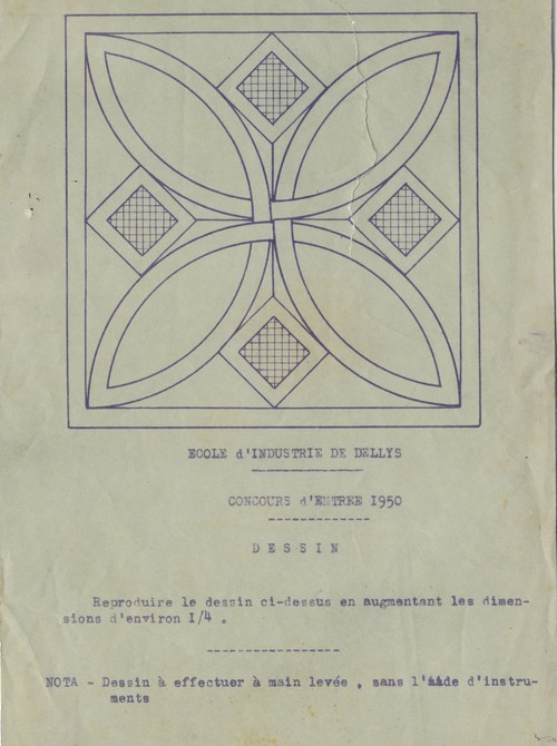 Concours d'entrée  1950