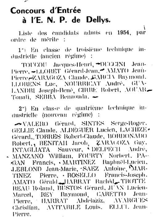 Concours 1954