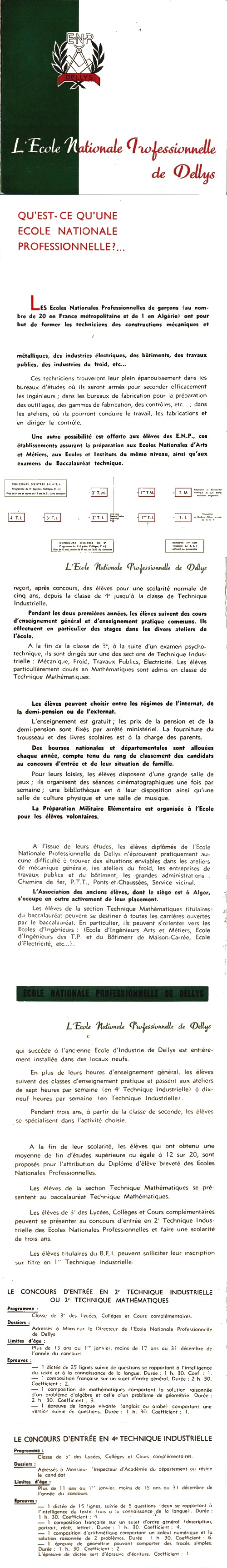 Documents rare liés l'école des arts et des metiers de Dellys Conc_pub
